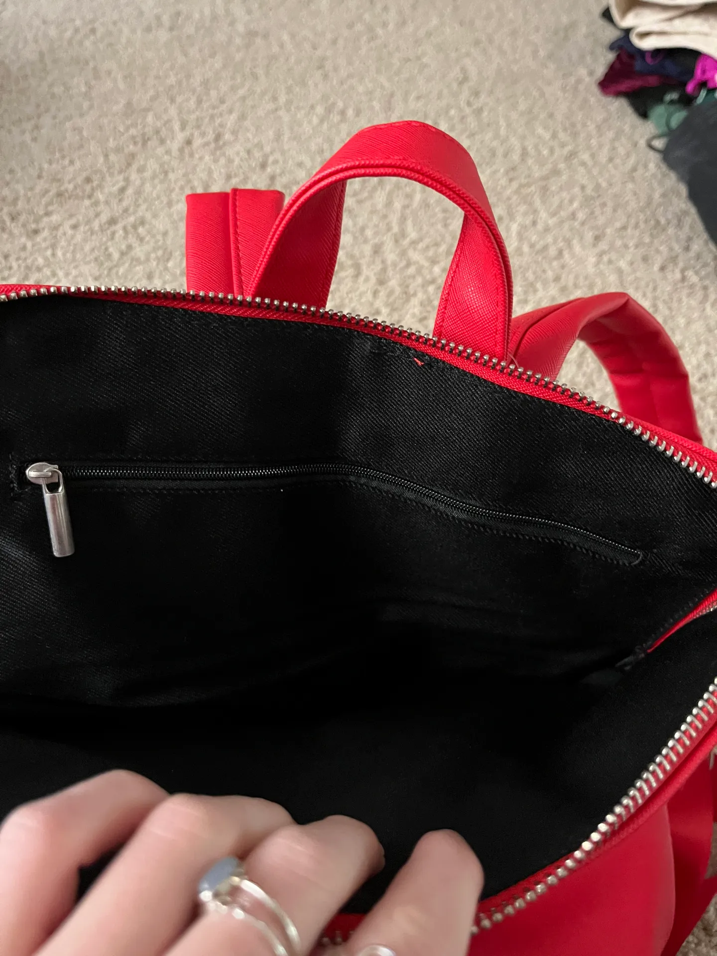 Red Mickey Mouse  small backpack never used - Image 7