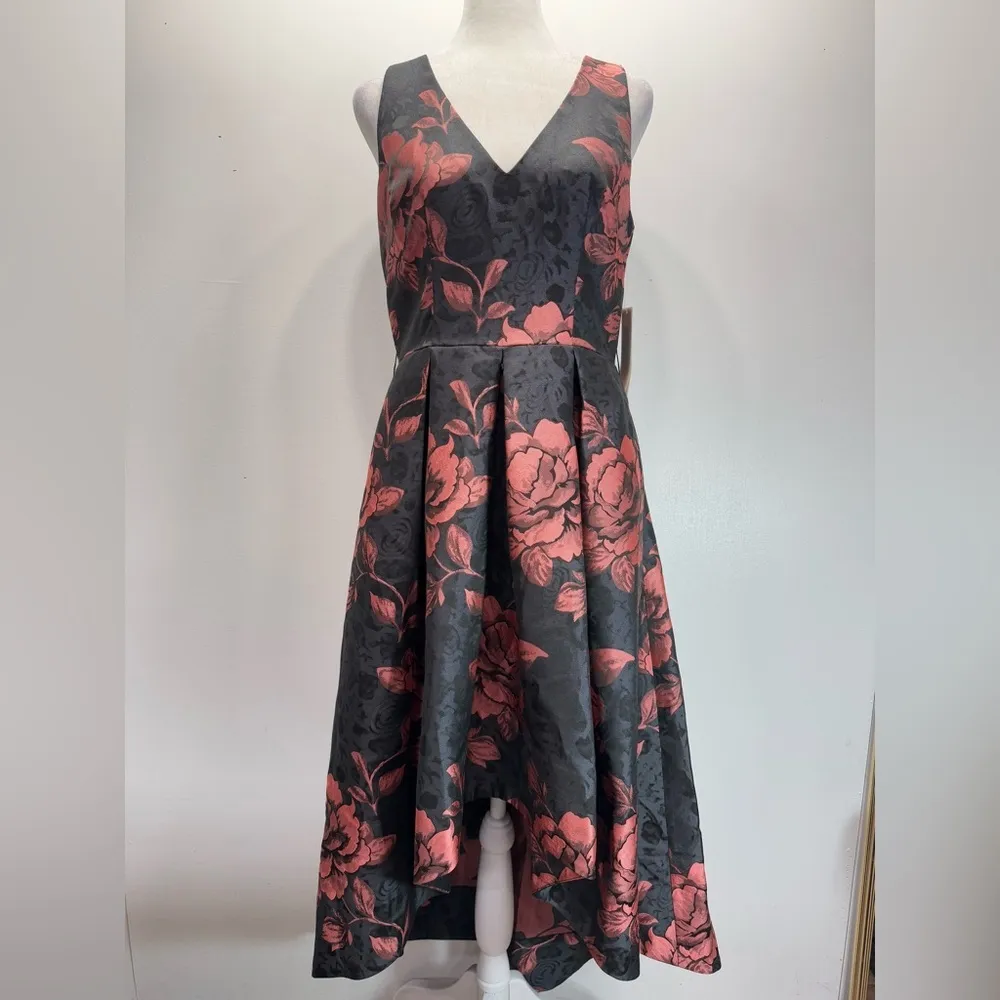 Gray & Rose Floral High Low Cocktail Dress Sleeveless Whimsigoth Formal Eliza J - Image 5