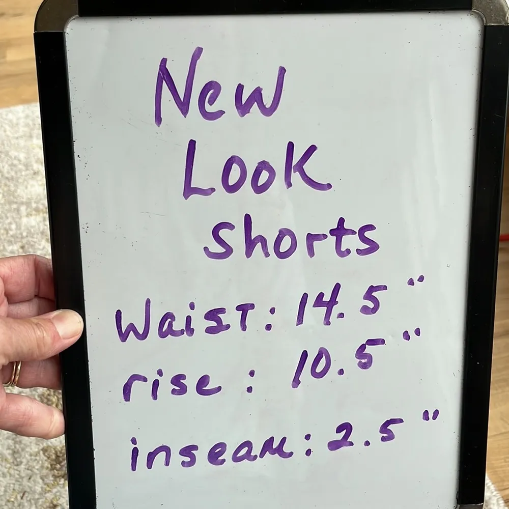 New Look Flowy Shorts Tie Belt Blue White Womens Medium Beach Bohemian Mom - Image 13