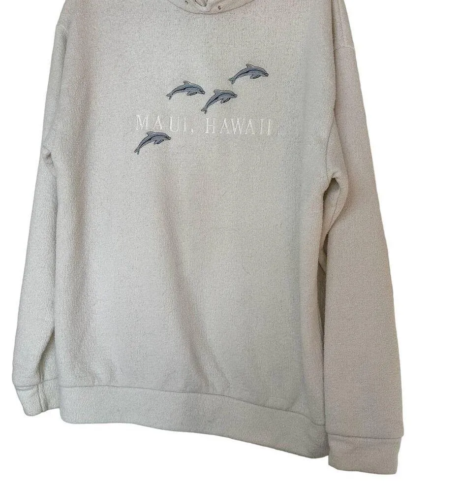 Vintage Hawaii Sweatshirt with Dolphins 100% Cotton Size L - Image 2