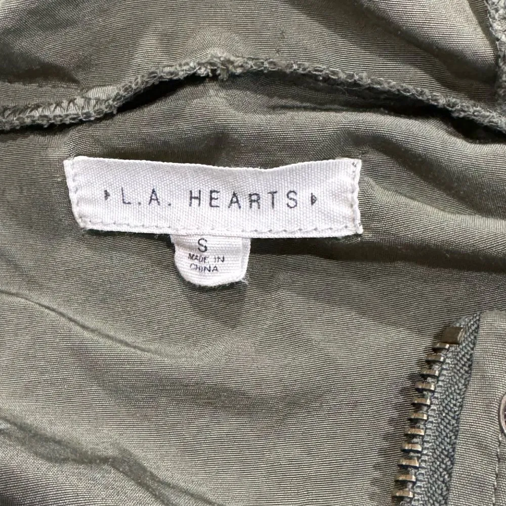 Pacsun LA Hearts Green Jacket Women’s Small - Image 2