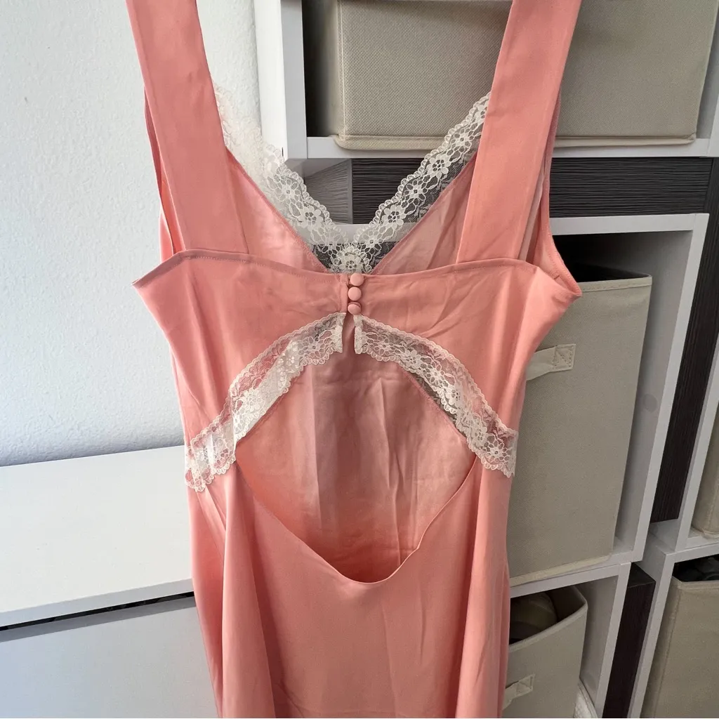 NWT Reformation Province Silk Midi Dress in Powder Puff Pink - Image 7