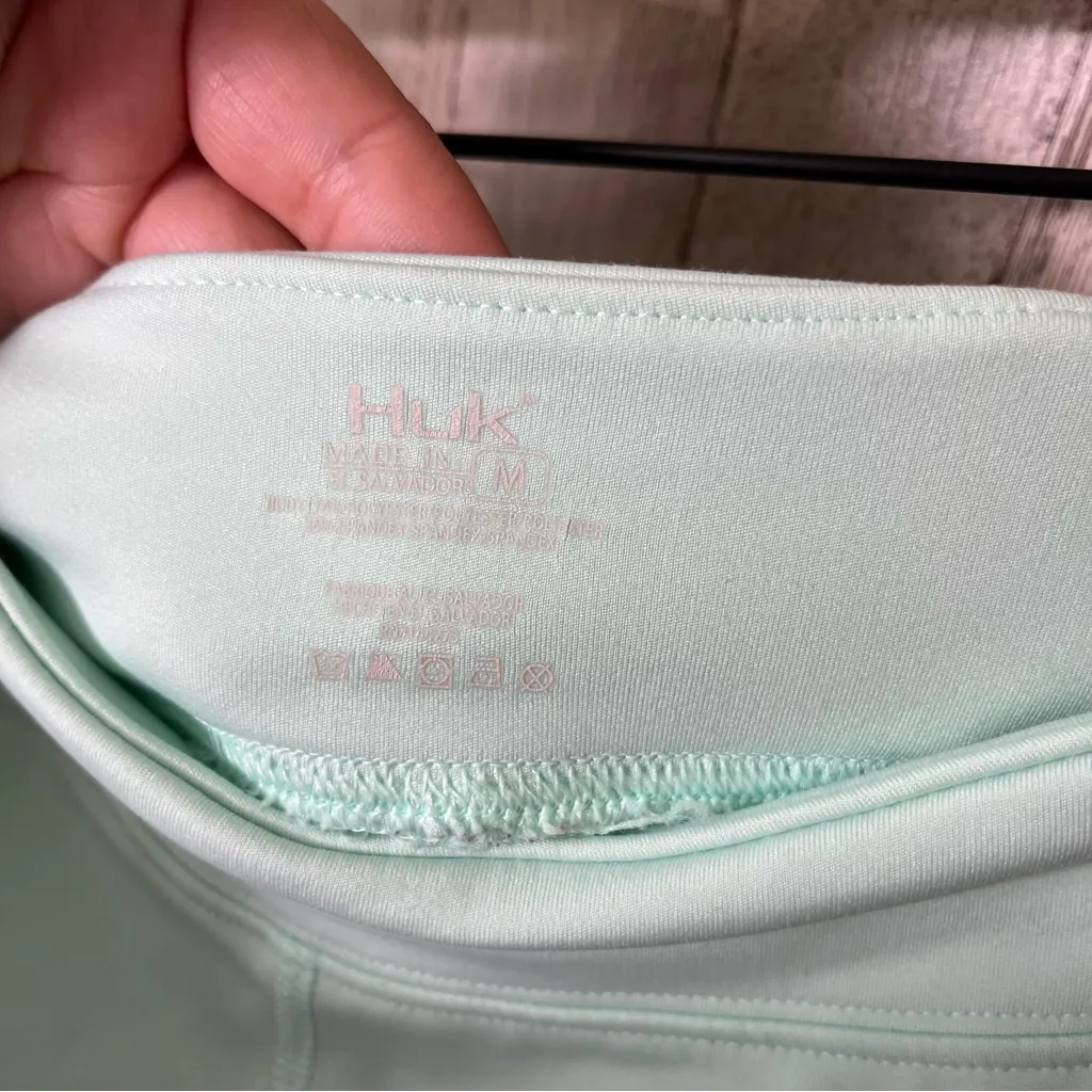 Huk Fishing Bright Mint Green Leggings Mesh Detail Leggings Womens‎ Size Medium - Image 8