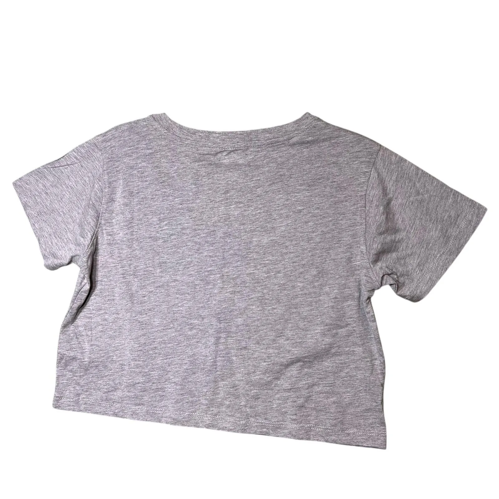 Umbro Shirt Women's Large Gray Heather Cropped Logo Graphic Tee Crewneck Soccer - Image 3