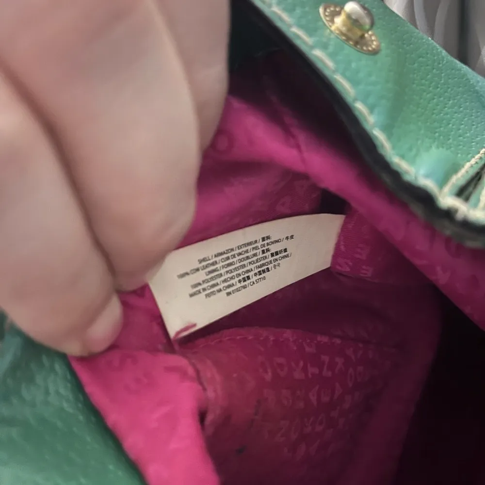 Kate Spade Blue Green with pink lining 3 compartment shoulder bag - Image 4