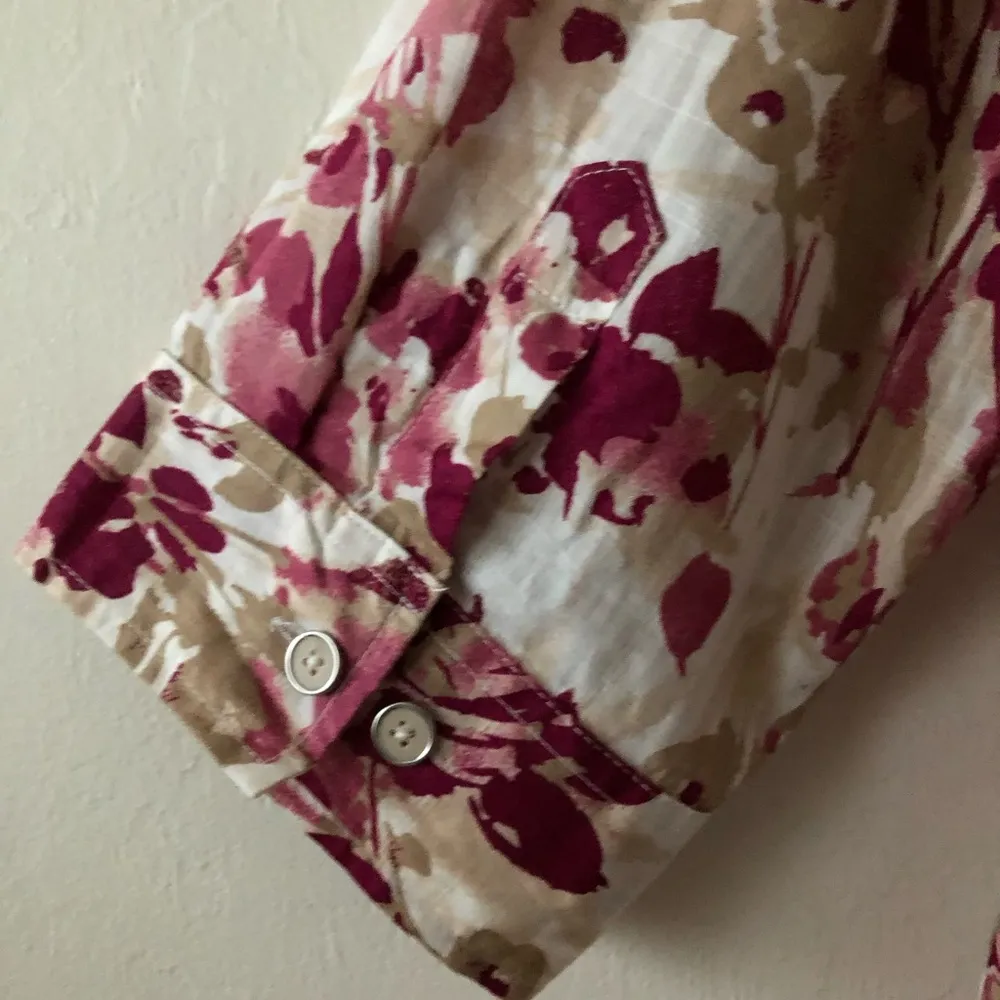 KAREN SCOTT Womens Buttoned Down Shirt 3/4 Sleeves 100% Cotton Tunic Style - Image 10