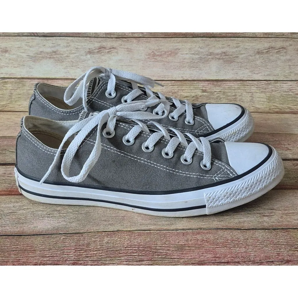 Converse Chuck Taylor All Star Unisex Low Top Charcoal Gray Tennis Shoes M 6 W 8 - Image 4
