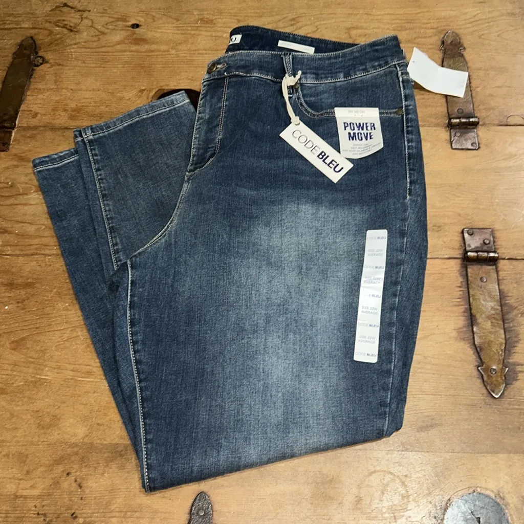 Women's Code Bleu Denim SOHO Skinny Jeans Size 22W Blue - Image 4