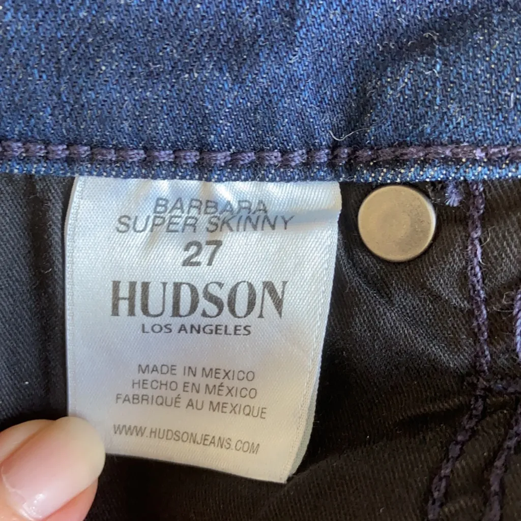 Hudson Barbara Super Skinny Rhinestone Jeans, 27 - Image 11