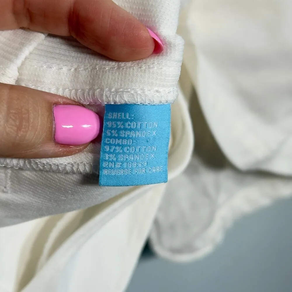 J.McLaughlin Size S White Cotton Blend Single-Breasted Two-Button Blazer Jacket - Image 6