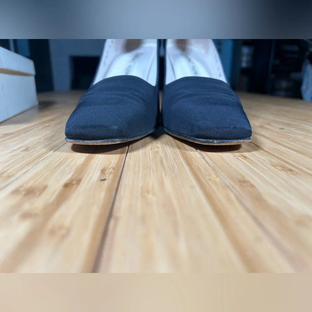 Vintage Martinez Valero Black Microtech size 10 Heel Used - Image 10