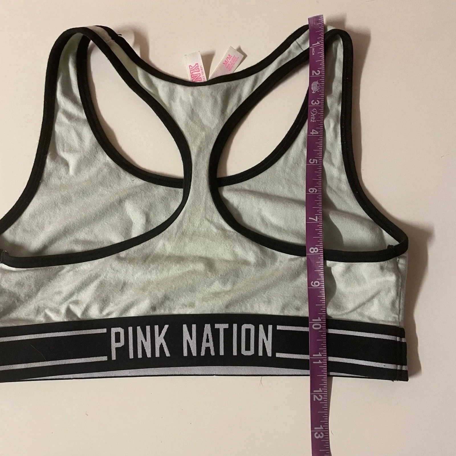 Pink Victoria’s Secret Mint/Black Aloha Beaches Pink Nation Sports Bra Sz M GUC Size M - Image 8