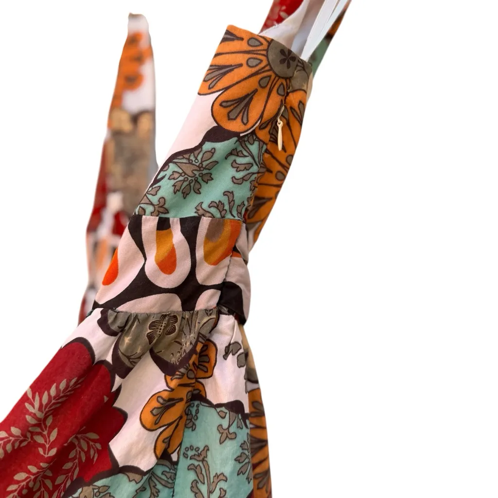 American Rag 100% Cotton Retro Floral Midi Dress S Mod Print Boho Summer in EUC - Image 9