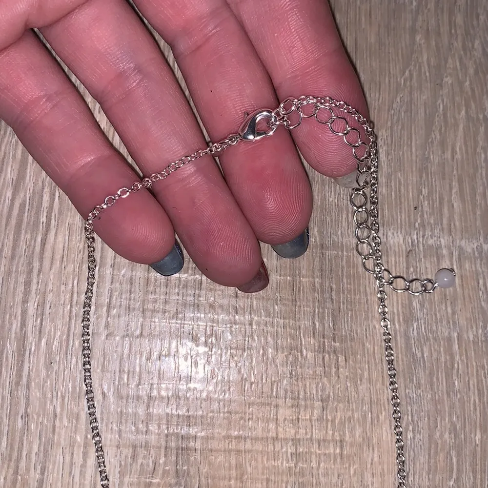 Hope heart pink Diamond silver necklace - Image 3