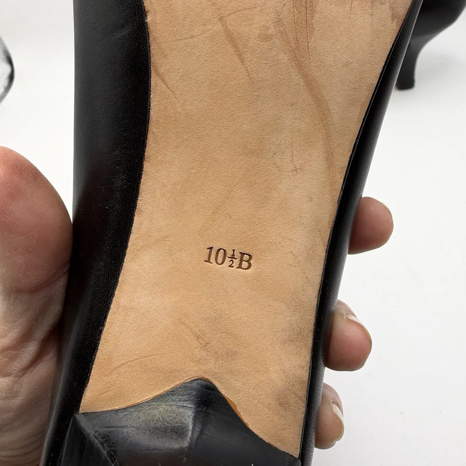 Cole Haan Womens Classic Pump Slim Heels Shoes Black Leather Slip On 10.5 - Image 9