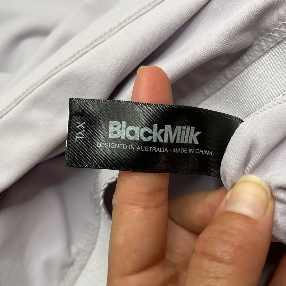 Blackmilk | Matte Black Short Sleeve Crop Top | Lavender Sz XXL - Image 9