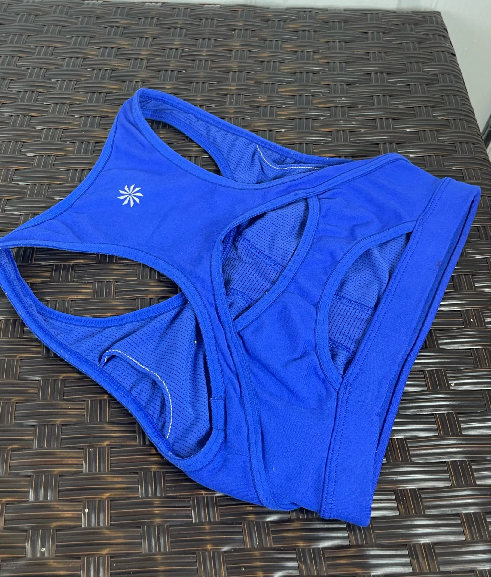 ATHETA SPORTS BRA PUSH UP SZ XS COBALT BLUE RACERBACK SPORTY GYM ATHLETIC  - Image 9