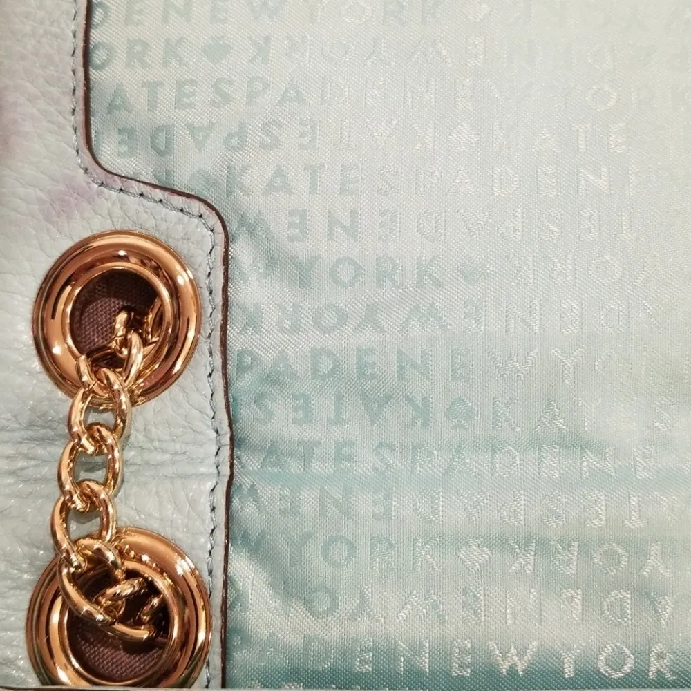 💕KATE SPADE💕 Baby Blue Quilted Leather Handbag - Image 7