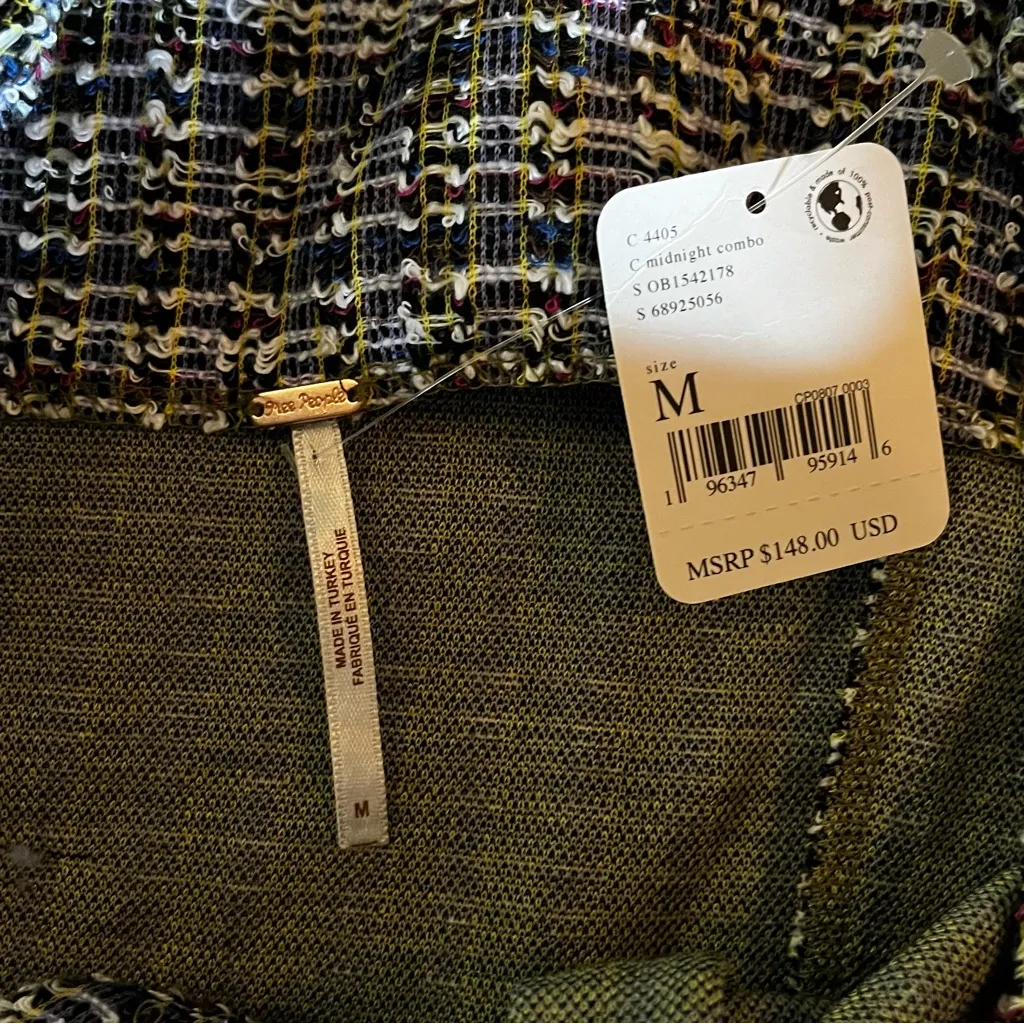 Free People Maxx Tweed Mod Jumper Mini Dress New Medium - Image 5