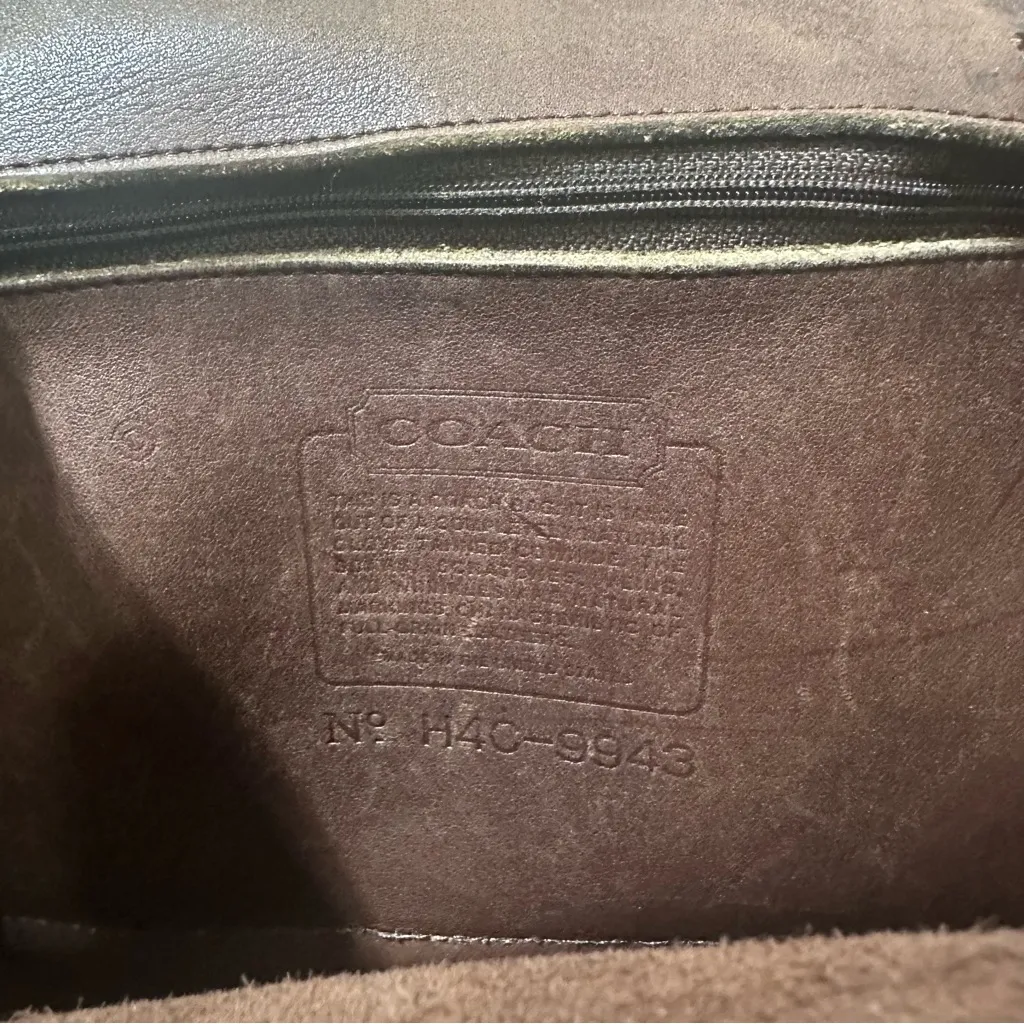 Vintage COACH Brown Leather Rucksack Backpack Made in USA 1994 Style No H4C 9943 - Image 7