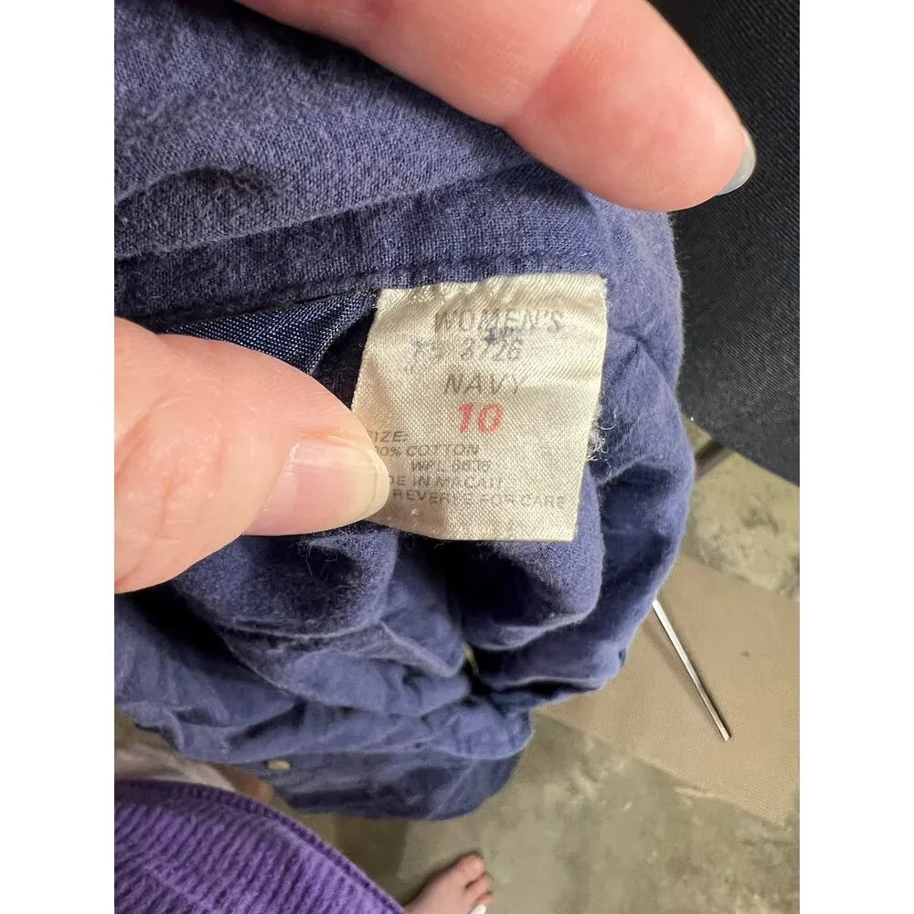 Woolrich shirt button up navy blue - Image 9