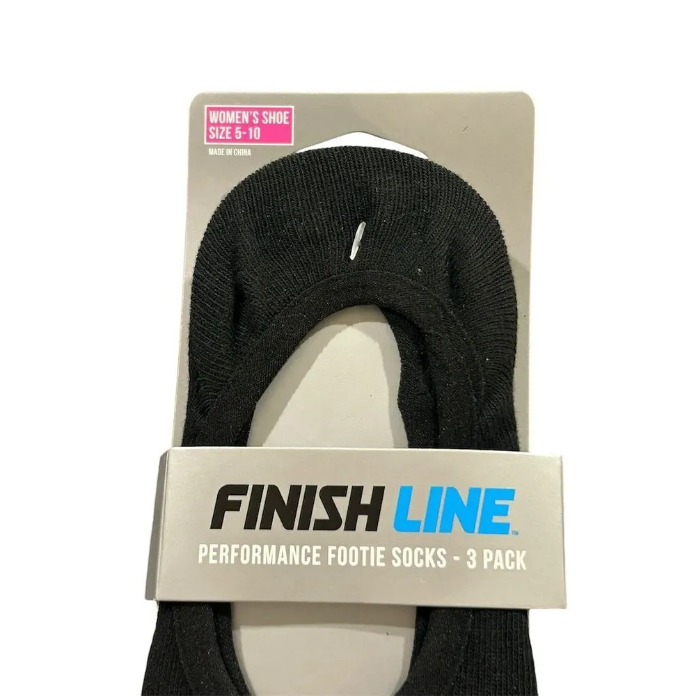 Finish Line No Show Socks 3 Pack Women's Shoe Size 5 - Image 2