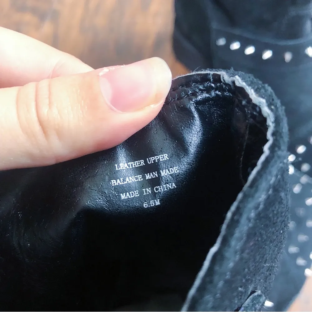 Kelsi Dagger • Ranger boots black suede moto spiked studded engineer harness - Image 6