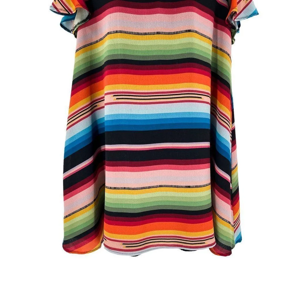 Anthropologie Judith March Sedona Serape Rainbow Striped Tunic Dress - Image 67