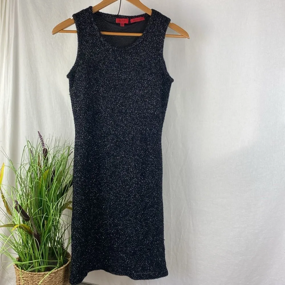 Hugo Boss Black Metallic Sleeveless Knee Length Evening Cocktail Dress S - Image 3