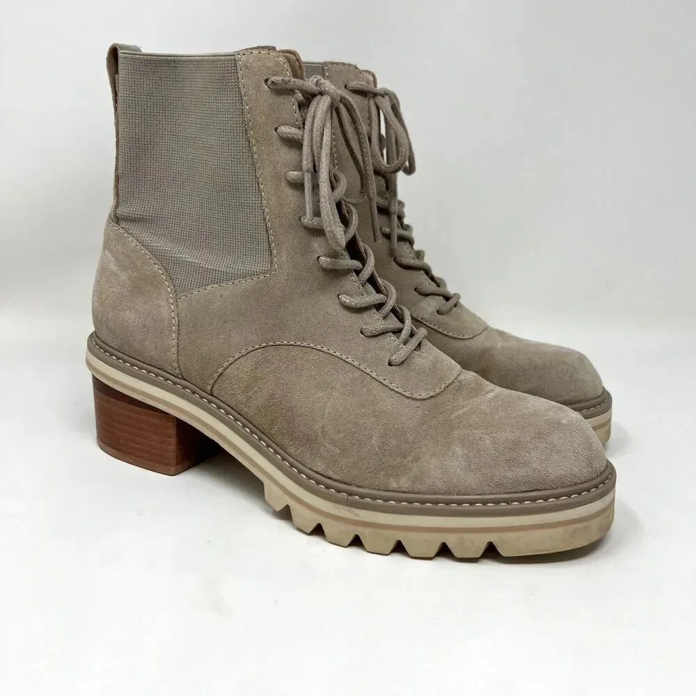 Bernardo Salerno‎ Clay Premium Split Suede Lace Up Combat Boots Women’s Size 8M - Image 2