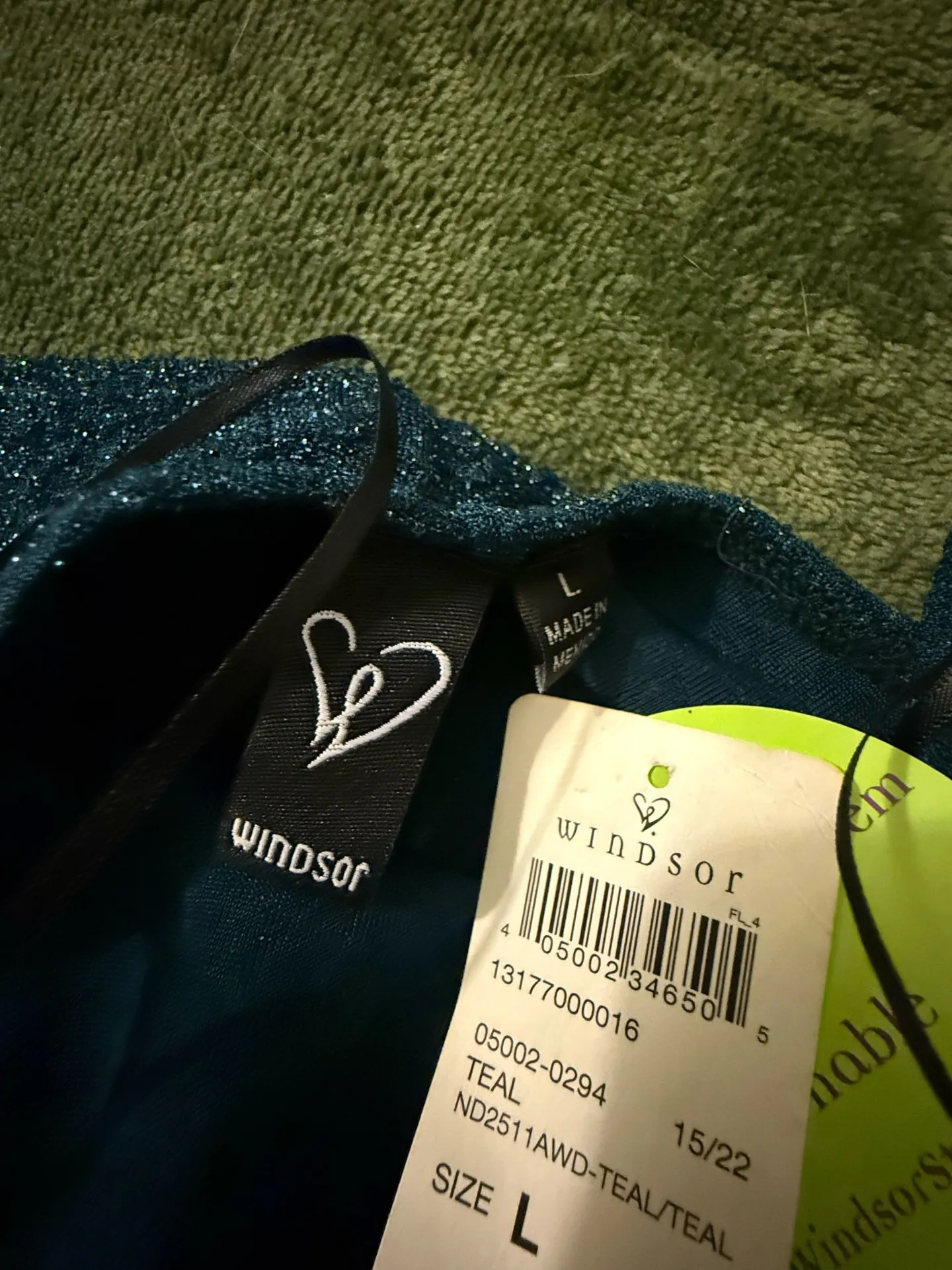 Windsor Green Sparkly Long Dress - Image 4