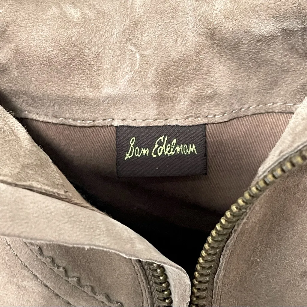 Sam Edelman Women's Louie Ankle Fringe Bootie Tan, Grey Taupe Suede 7.5 - Image 12