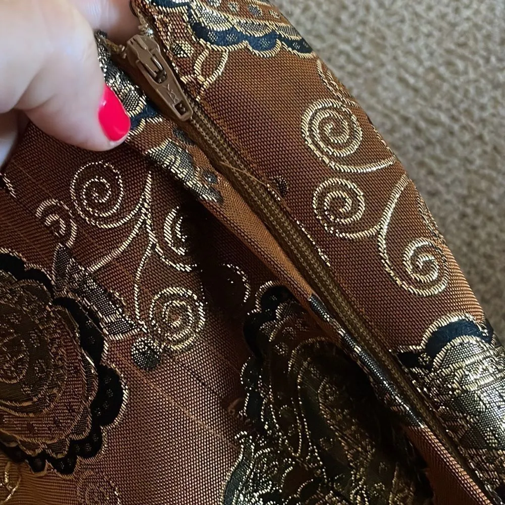 Club Monaco Women’s Metallic Paisley Pleated Skirt - Image 7