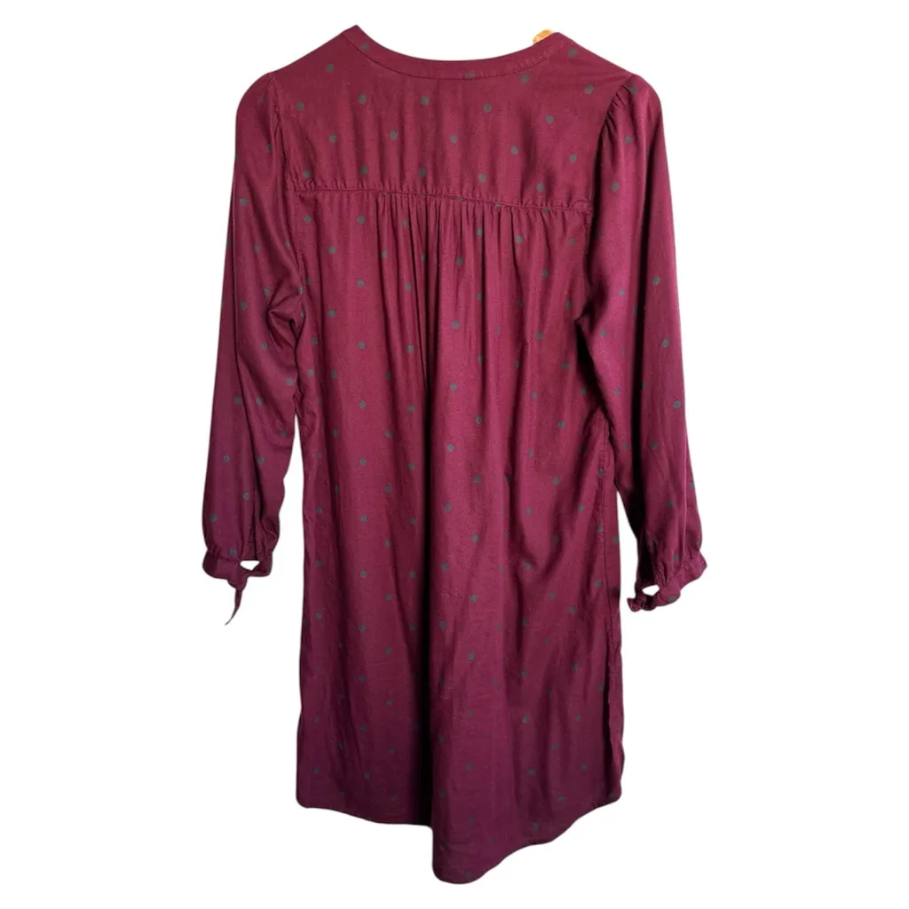 Old Navy Size Medium Maroon Button-Up dress tie sleeves - Image 11