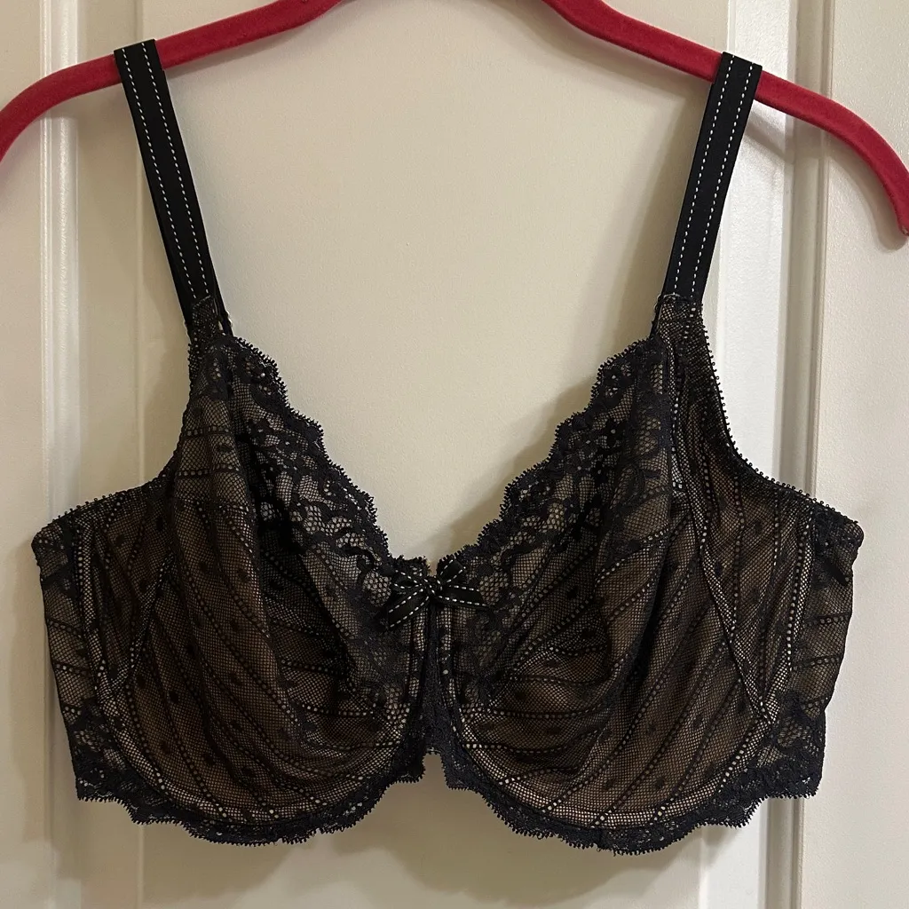 Chantelle Rive Gauche Full Coverage Unlined Bra 36DDD Black - Image 2