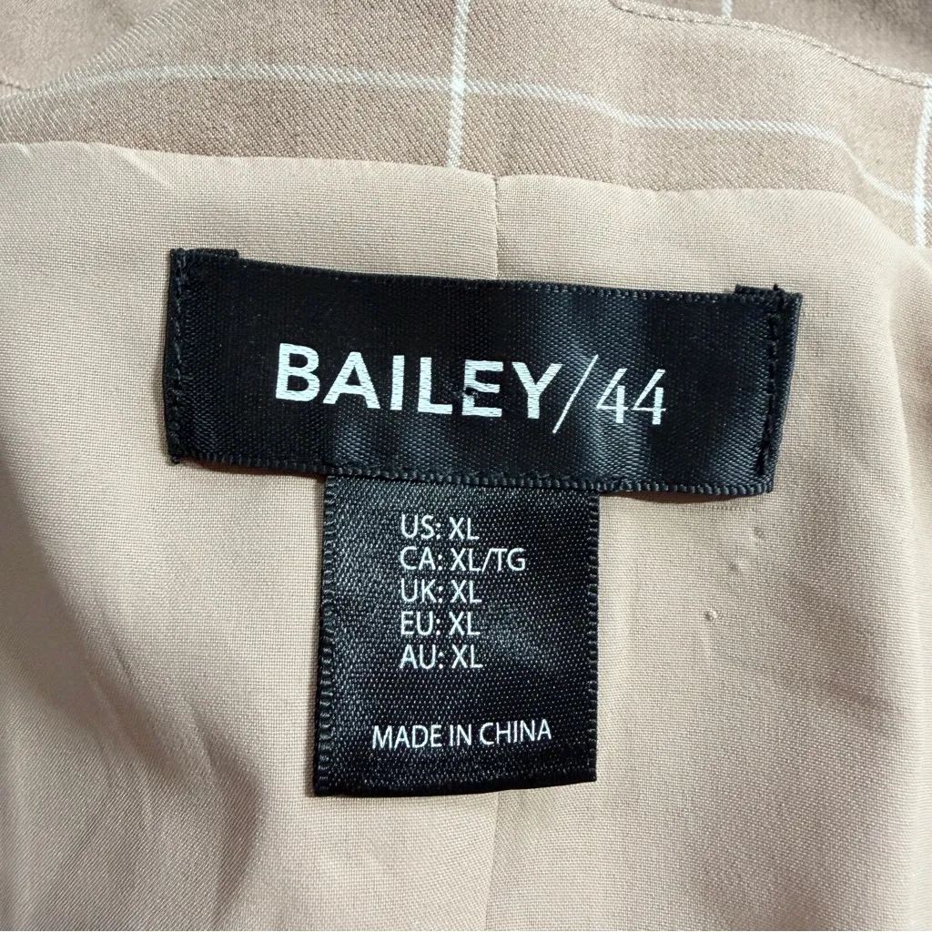 Bailey 44 Women’s Suit Vest V-Neck Windowpane Academia in Pink XL - Image 8