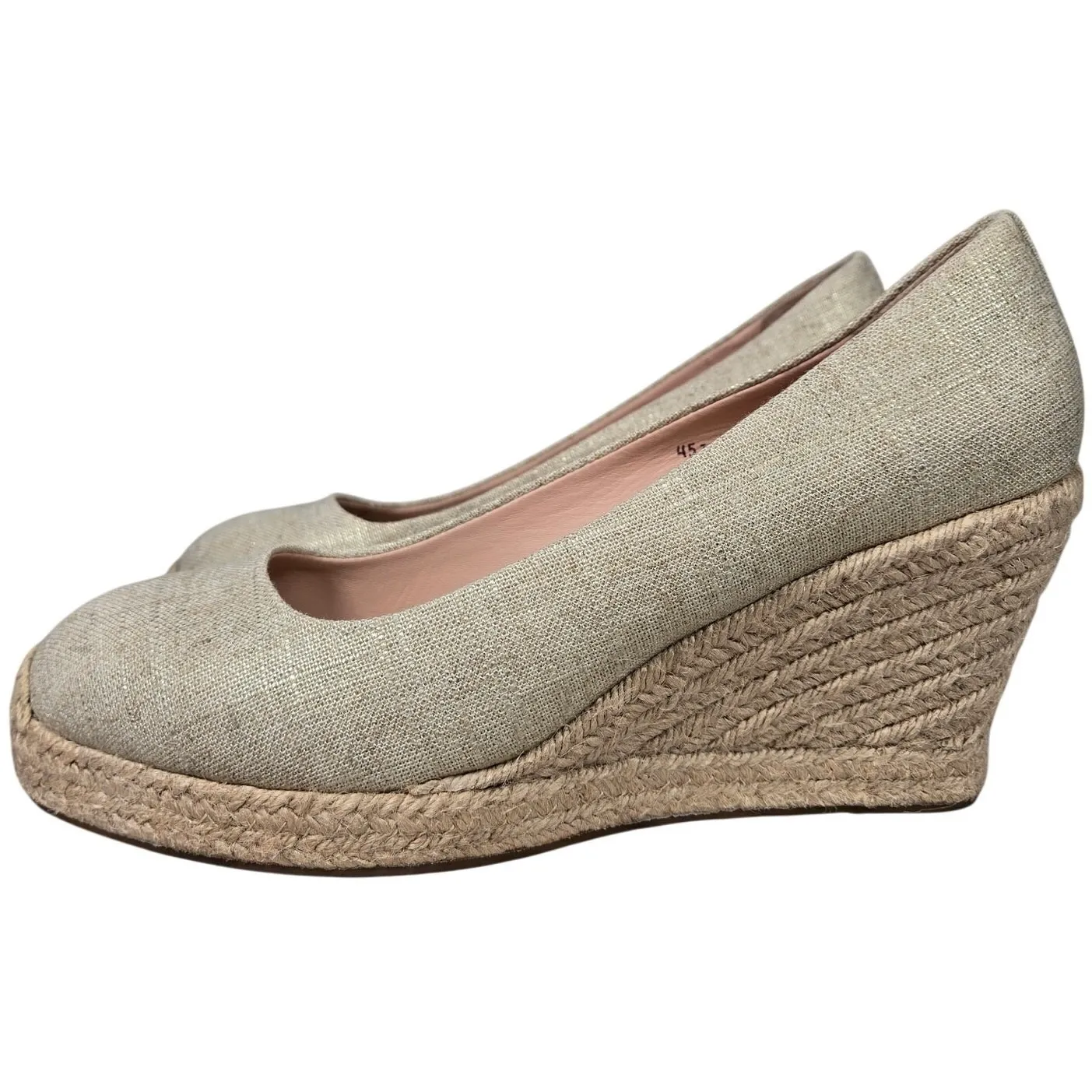 J.‎ Crew Espadrille Wedge Heels Natural Linen Blend Womens Size 10 - Image 4