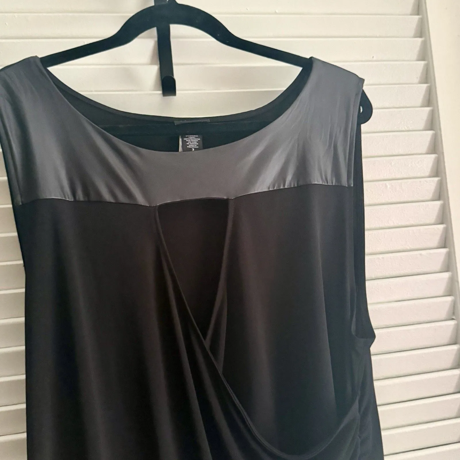 TORRID Black Bodycon Dress Faux Leather Trim Moto LBD Biker Punk Size 3x - Image 3