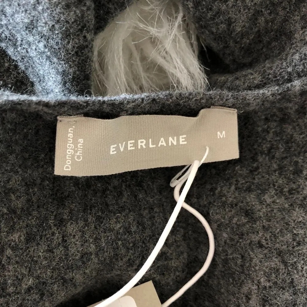 Everlane Womens Tank Top Medium Gray Crop Sleeveless Square Neck‎ Pullover NWT - Image 5