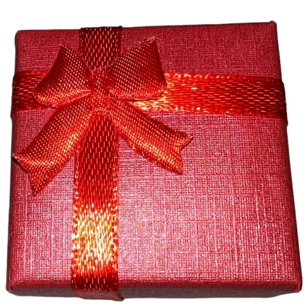 Ruby cz July birthday post earrings with 14k gold plated post. New - Image 4