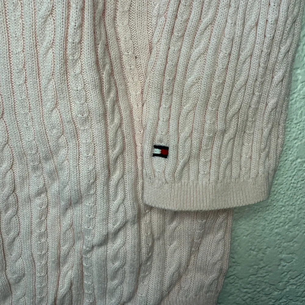 Tommy Hilfiger Pink Lightweight Quarter Sleeve Cotton Spring Sweater Size Small - Image 2