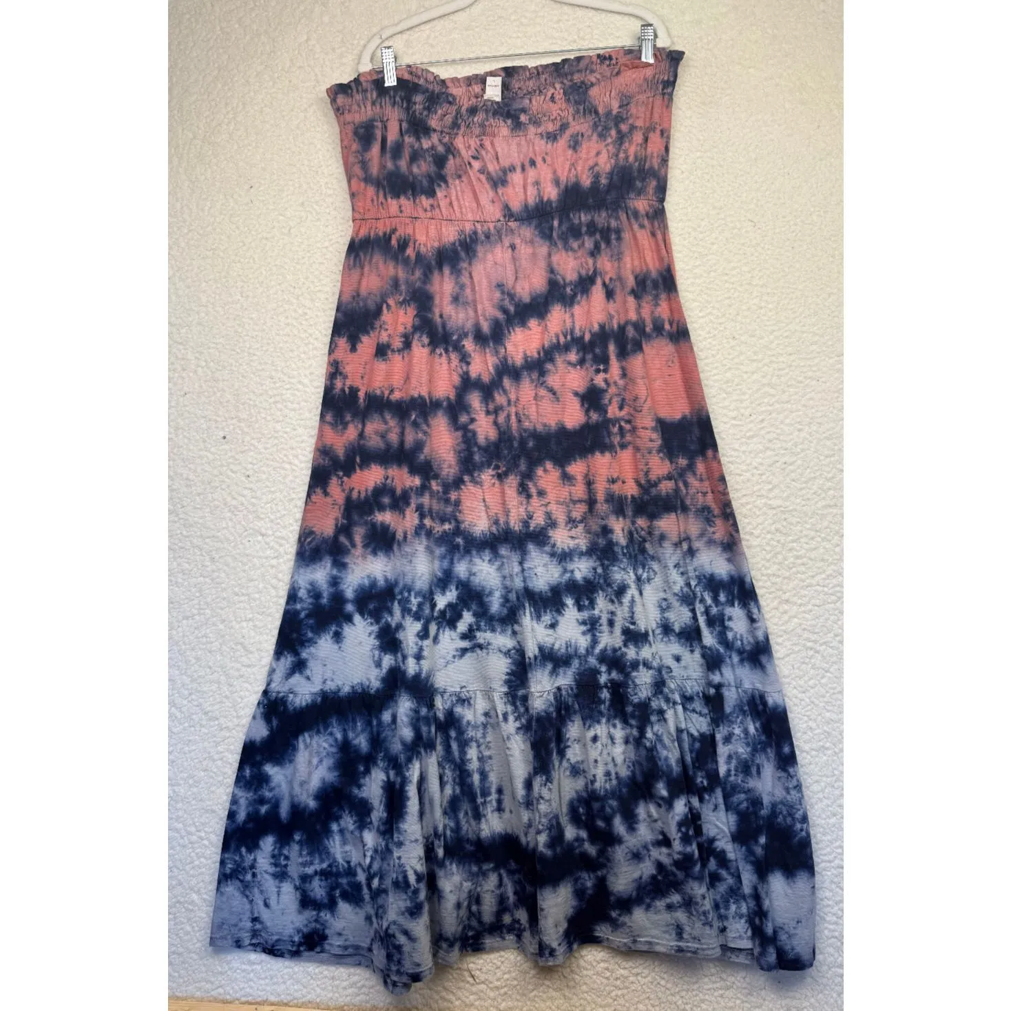 NWT Anthropologie Amadi Strapless‎ Tie Dye Maxi Dress Whimsy Tiered Size Large - Image 2