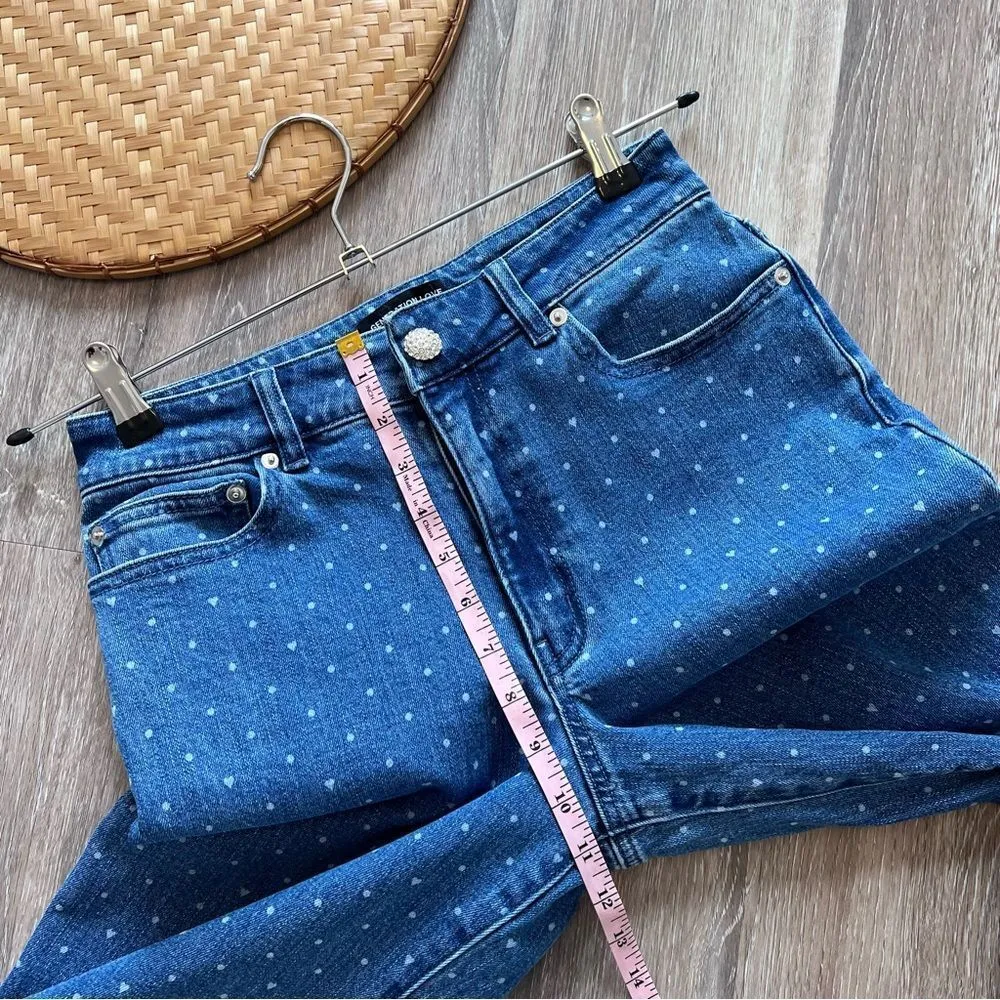 Generation love heart polka dot‎ Judith jeans women’s size 26 - Image 6