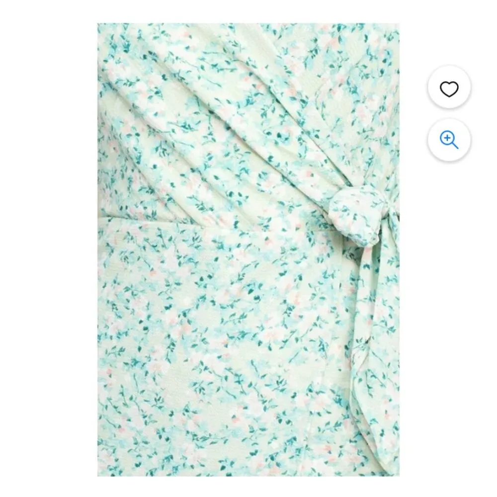 NWT Sage Collective Floral Print Faux Wrap dress Size 12 Green - Image 8