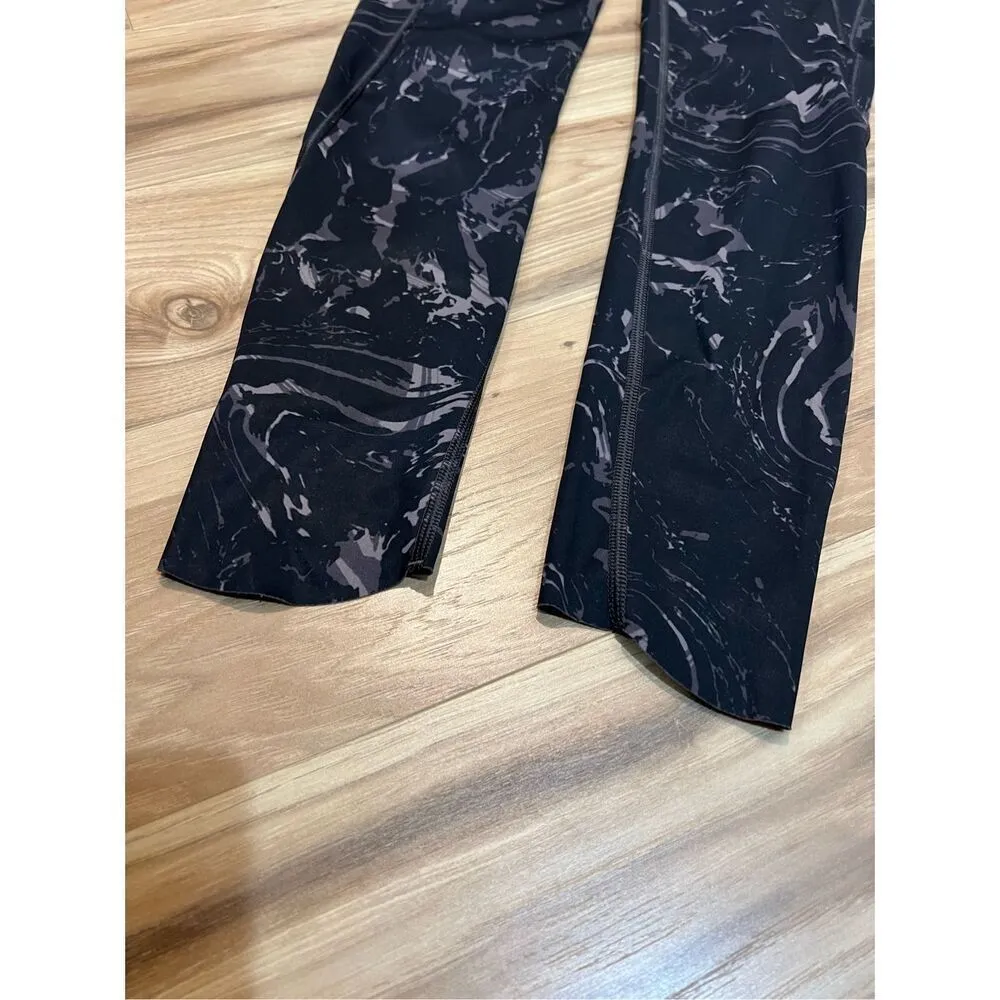 Athleta Velocity Stash Pocket Black Marbled 7/8 Legging sz XS - Image 10