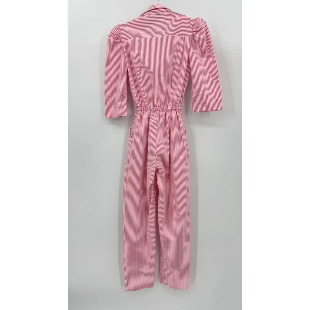Vintage 80s Joni Blair Pink and White Striped Jumpsuit Size undefined - Image 4