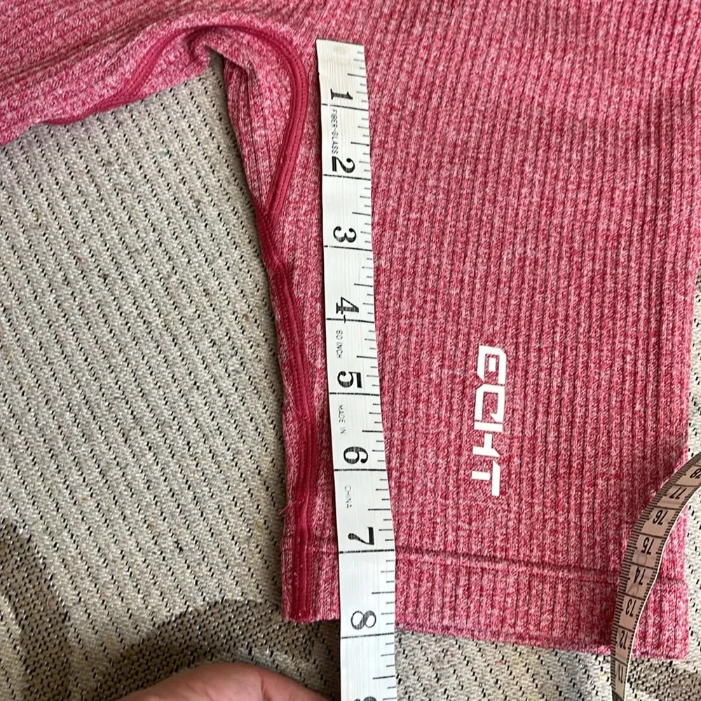 Echt Arise comfort Pink ribbed biker Athletic 8” inseam Shorts - Image 4