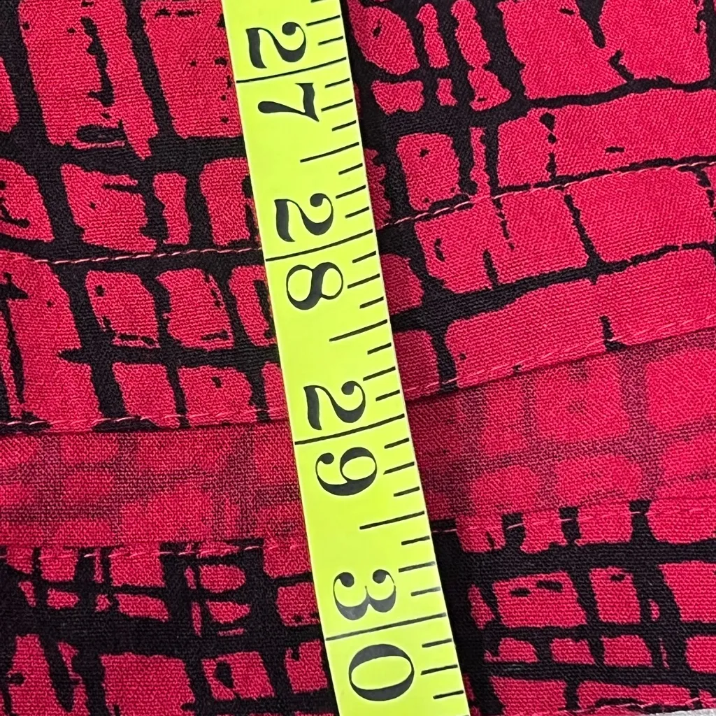 John Mark S Red Black Button-Down Shirt window pane long sleeve roll up tab - Image 7