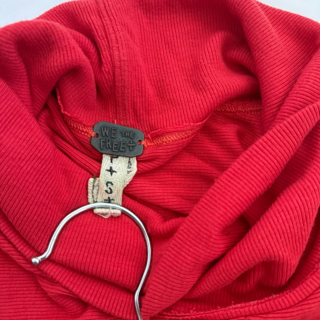 We The Free Free People Alameda Pullover Ribbed Turtleneck Bat Wing Boho Slouchy - Image 3