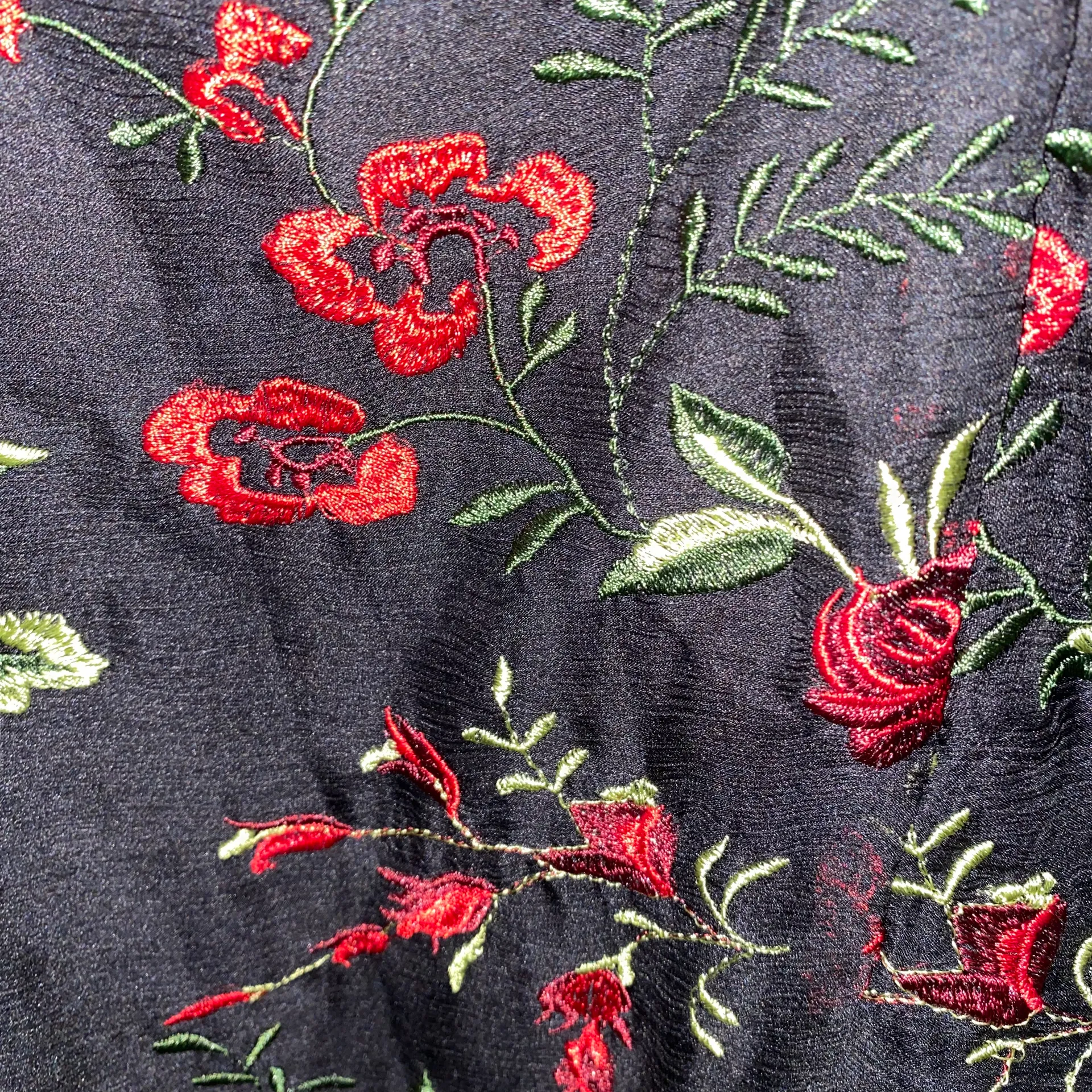 NWT  Risqué Black Buttoned Back Rose Tamara Embroidered Top S - Image 8